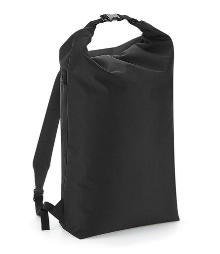 Icon Roll-Top Backpack, Black, ONE, BagBase