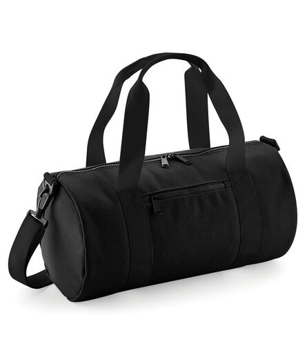 Mini Barrel Bag, Black/Black, ONE, BagBase