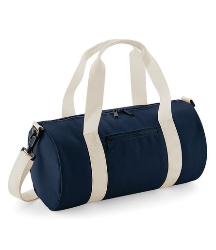 Mini Barrel Bag, French Navy/Off White, ONE, BagBase