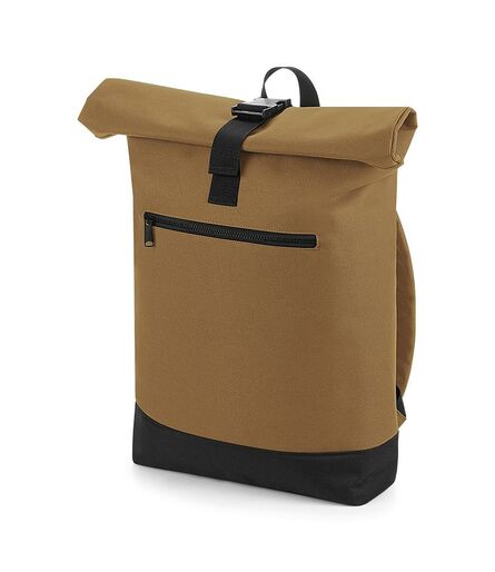 Roll-Top Backpack, Caramel, ONE, BagBase