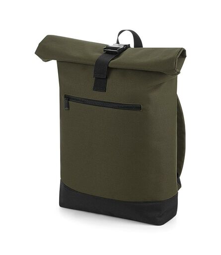Roll-Top Backpack, Military Green, ONE, BagBase