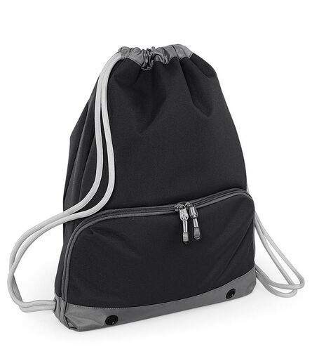 Athleisure Gymsac, Black/Graphite Grey, ONE, BagBase