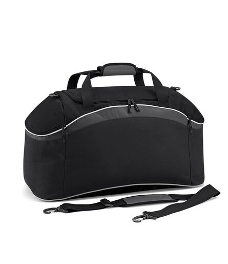BagBase Teamwear Holdall, Black/Graphite Grey, ONE, Bagbase
