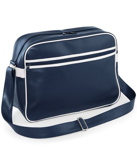 Original Retro Messenger, French Navy/White, ONE, BagBase