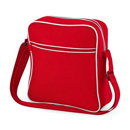 Retro Flight Bag, Classic Red/White, ONE, BagBase