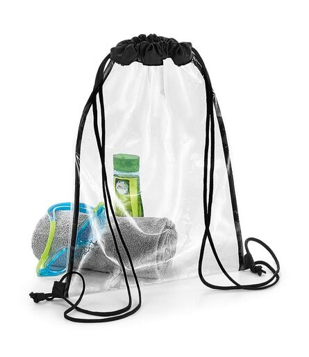 Clear Gymsac, Clear/Black, ONE, BagBase