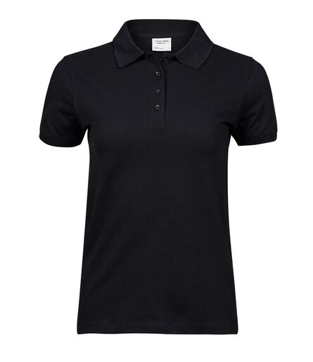 Ladies Heavy Cotton Piqué Polo Shirt, Black, L, Tee Jays