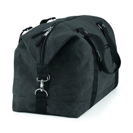 Vintage Canvas Weekender, Vintage Black, ONE, BagBase