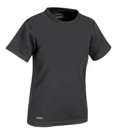 Kids Performance T-Shirt, Black, 11-12, Spiro