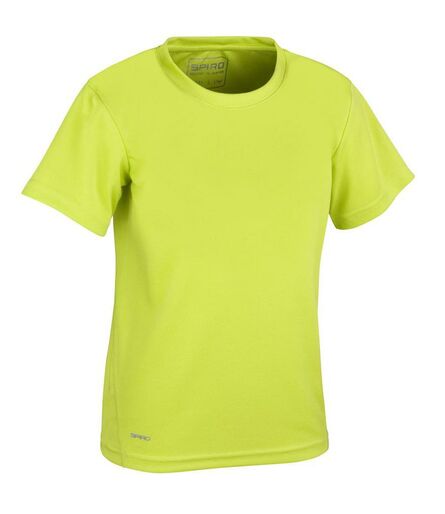 Kids Performance T-Shirt, Lime Green, 11-12, Spiro