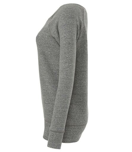 Bella Ladies Tri-Blend Sponge Fleece Wide Neck Sweatshirt, Grey Tri-Blend, L, Bella+Canvas
