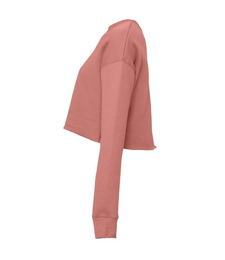 Bella Ladies Cropped Sweatshirt, Mauve, L, Bella+Canvas