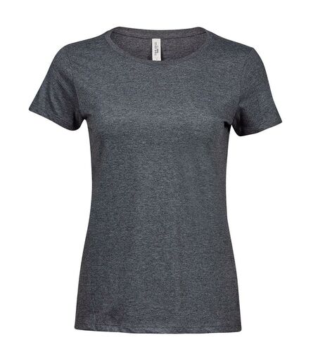Ladies Urban Melange T-Shirt, Black Melange, L, Tee Jays