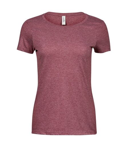 Ladies Urban Melange T-Shirt, Wine Melange, L, Tee Jays