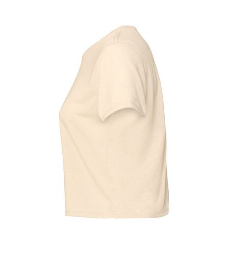 Bella Ladies Flowy Cropped T-Shirt, Heather Dust, L, Bella+Canvas