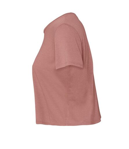 Bella Ladies Flowy Cropped T-Shirt, Mauve, L, Bella+Canvas