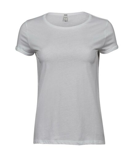 Ladies Roll-Up T-Shirt, White, L, Tee Jays