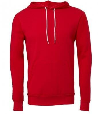 Canvas Unisex Pullover Hoodie, Red, L, Bella+Canvas