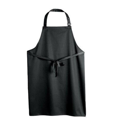 Polyester Bib Apron, Black, ONE, Dennys