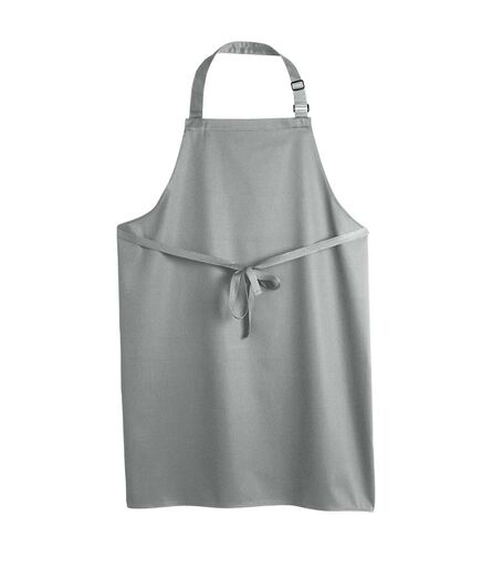 Polyester Bib Apron, Light Grey, ONE, Dennys