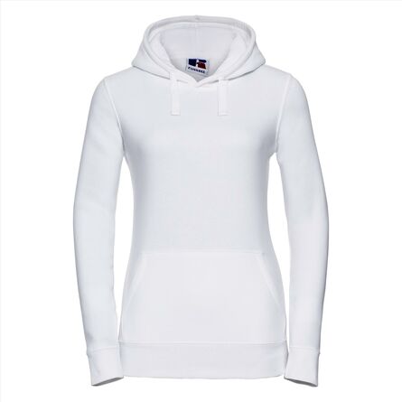 RUS Ladies Authentic Hooded Sweat, White, XS