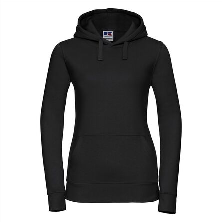 RUS Ladies Authentic Hooded Sweat, Black, XS