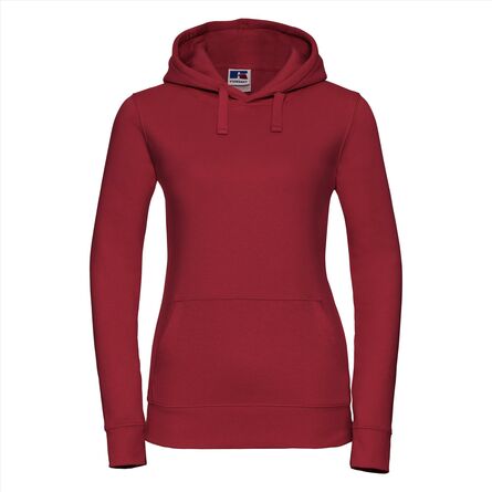 RUS Ladies Authentic Hooded Sweat, Classic Red, XS