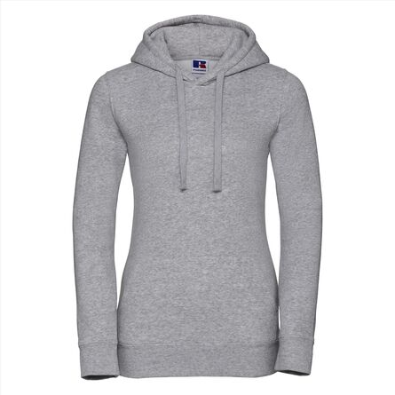 RUS Ladies Authentic Hooded Sweat, Light Oxford, XS