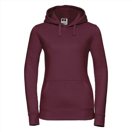 RUS Ladies Authentic Hooded Sweat, Burgundy, XS