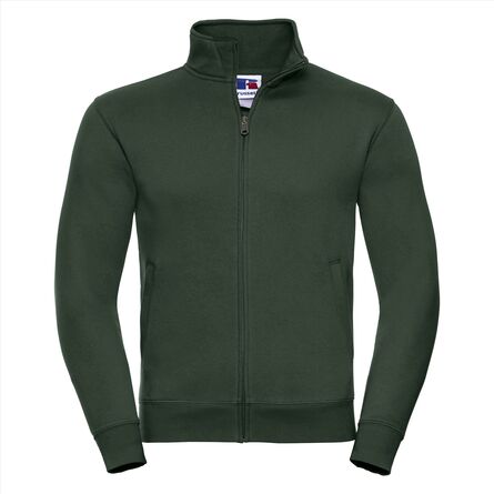 RUS Men Authentic Sweat Jacket, Bottle Green, XS