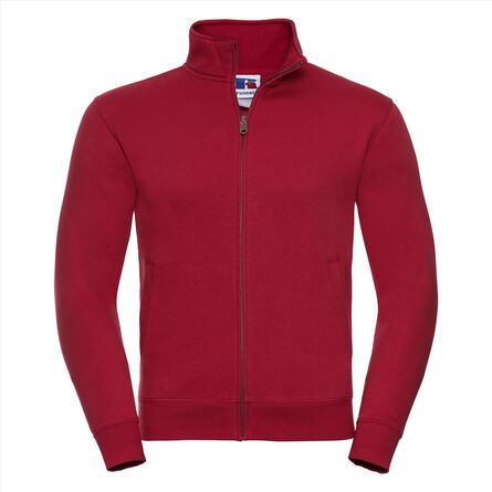RUS Men Authentic Sweat Jacket, Classic Red, XS