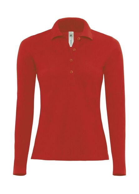 B&C Safran Pure Women LSL, Red, S