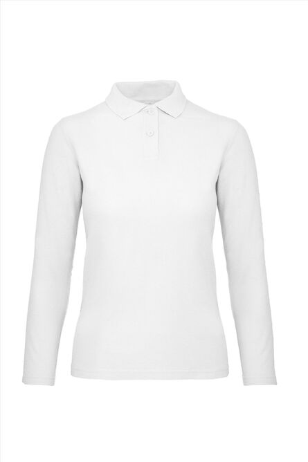 B&C ID.001 LSL Polo Women, White, XS