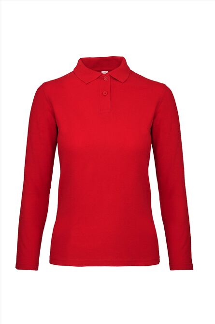 B&C ID.001 LSL Polo Women, Red, XS