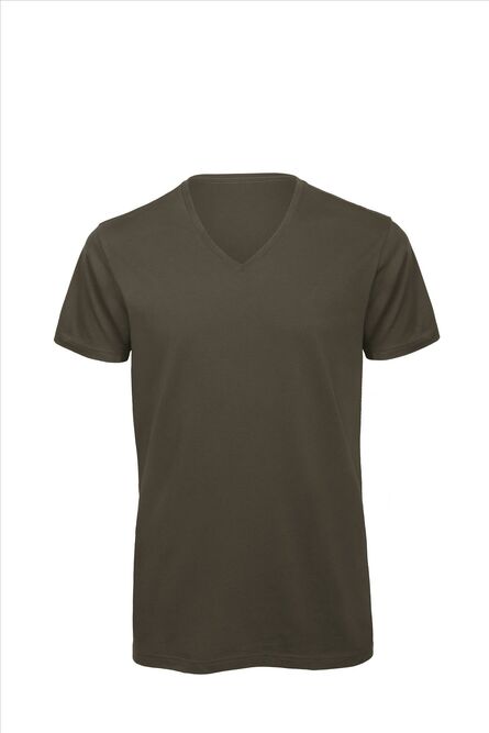 B&C Inspire V-neck T Men_° Khaki, S