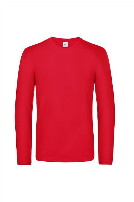 B&C #E190 Longsleeve, Red, S