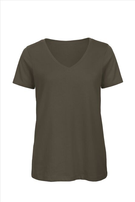 B&C Inspire V-neck T Women_° Khaki, XS