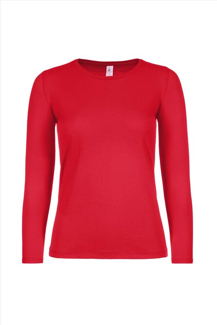 B&C #E150 Longsleeve Women, Red, S