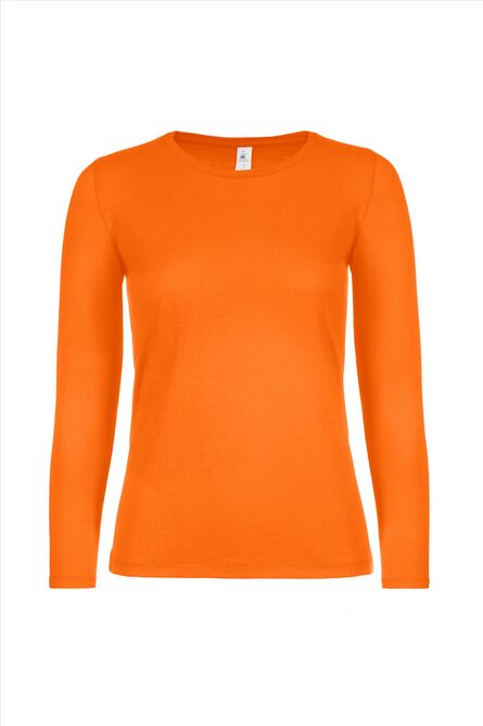 B&C #E150 Longsleeve Women, Orange, XS