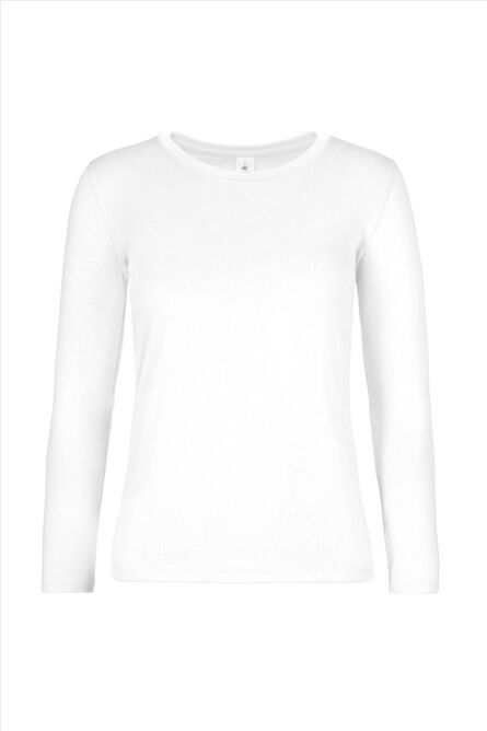 B&C #E190 Longsleeve Women, White, XS