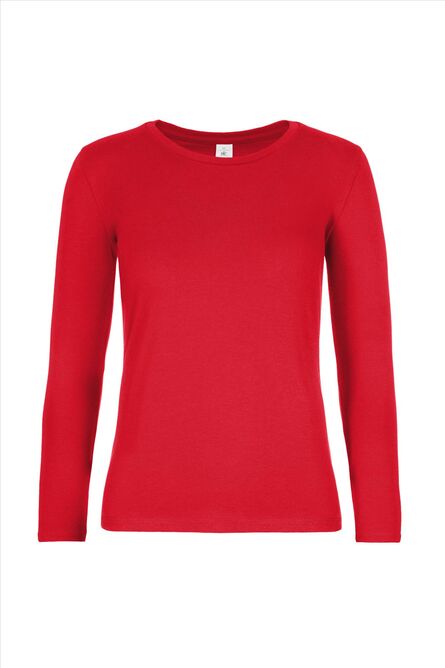 B&C #E190 Longsleeve Women, Red, S