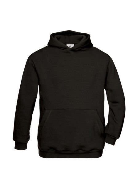 B&C Hooded Kids, Black, 3-4jr