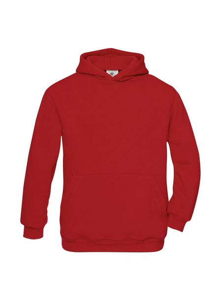 B&C Hooded Kids, Red, 3-4jr
