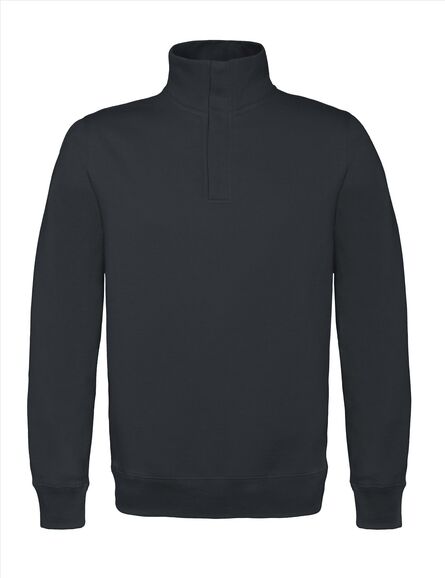 B&C ID.004 Zip Neck Sweat, Navy, S