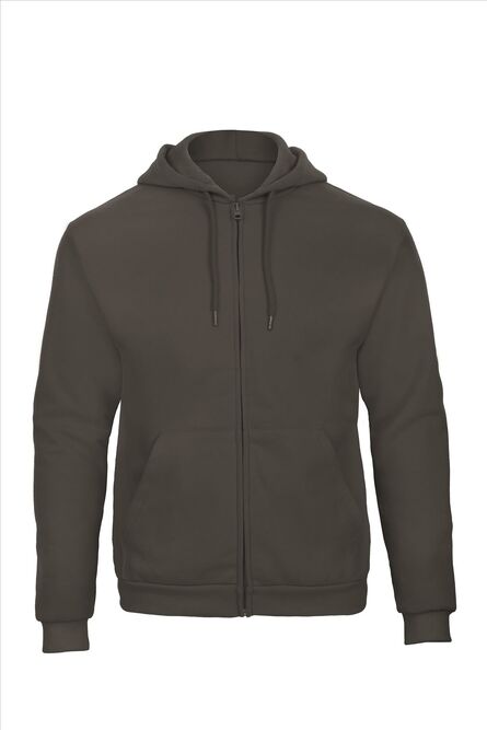 B&C ID.205 Hooded Full Zip Sweatshirt 50/50, Anthracite, XS