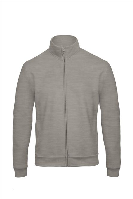 B&C ID.206 Full Zip Sweatjacket 50/50 , Heather Grey, XS