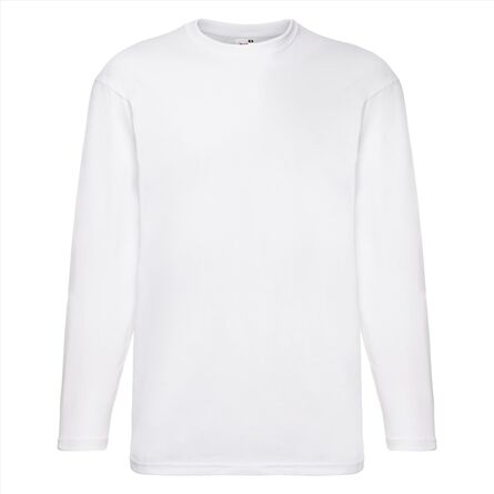 FOTL Valueweight Longsleeve T, White, S