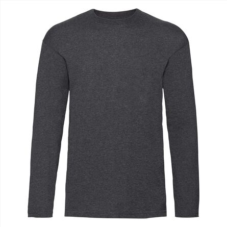 FOTL Valueweight Longsleeve T, Dark Heather Grey, S