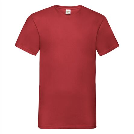 FOTL Valueweight V-Neck T, Red, S