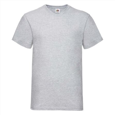FOTL Valueweight V-Neck T, Heather Grey, S